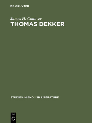 cover image of Thomas Dekker